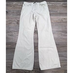 American Eagle Corduroy Wide Leg Pants 8R Beige Cotton Casual Light Academia